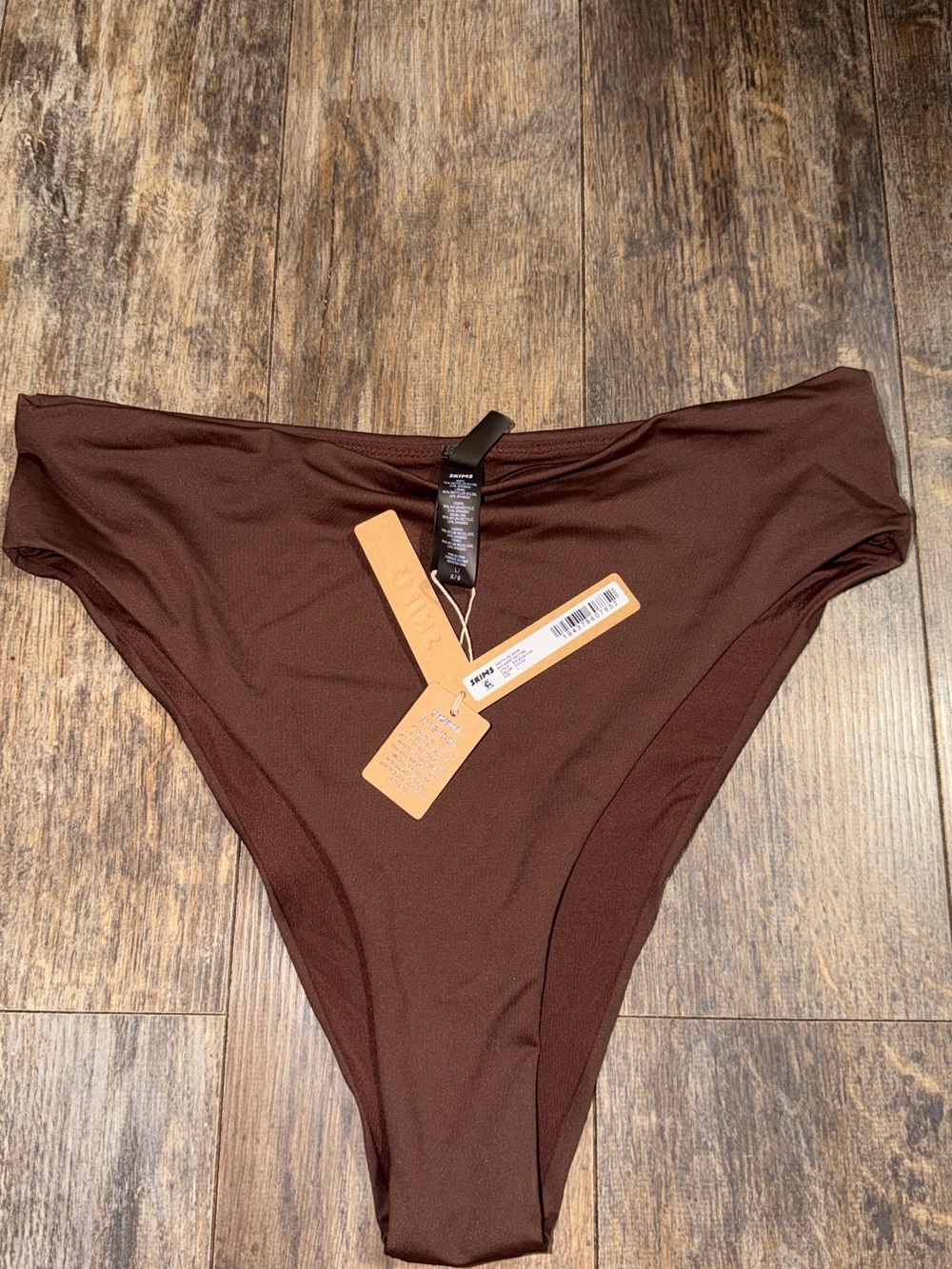SKIMS Chocolate Brown Mid Waist Swim Bottom